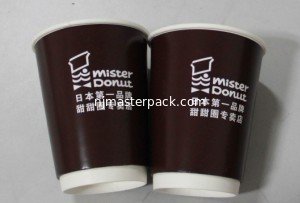 China High quality Eco-friendly double wall PLA  paper coffee cups supplier