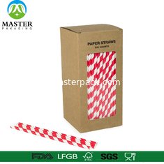 China Biogradable customized kraft box packed  colorful drinking paper straws supplier