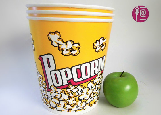 China 130 Ounce Custom Disposable Paper Popcorn Bucket For Fast Food supplier