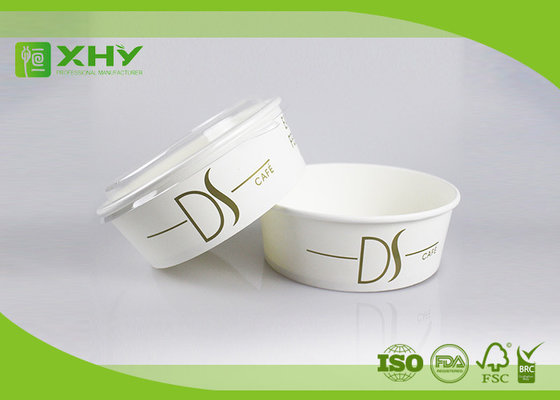 China 1300ml Nice Upscale Smooth Golden Ink Printing Paper Salad Bowls with Clear Flat Lids supplier
