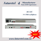 China 8e1 to 4*10/100M ethenet dual fiber port multi-sevice single mode pdh fiber optic multiplexer manufacturer