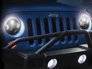 wrangler accessories 7" inch round led headlights drl 60w jeep half angle eyes headlight