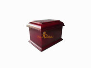 Hard Wood Affordable Wholesale Small Order Matte Color Finish Traditional Wooden Cremation Urns for Pets, Three Colors