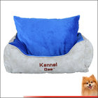 cheap pet beds artificial leather and short plush pp cotton pet bed china factory