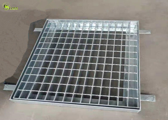 China Metal Drain Grate Welded Bar Safety Steel Gird Grating With Angle Frames supplier