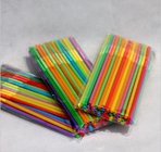 coloful plastic drinking straws