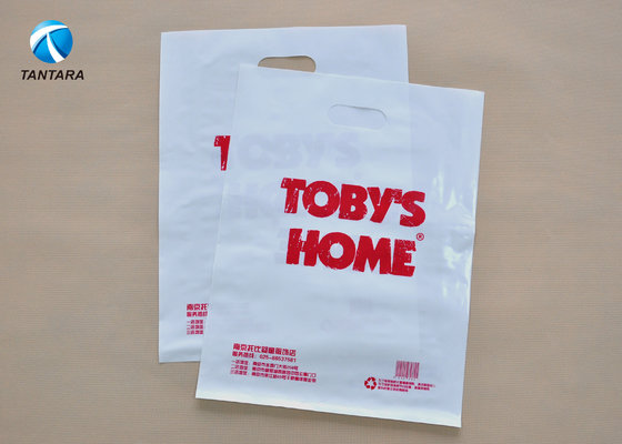 China Customized PE plastic bags for packing clothes , plastic die cut bags supplier