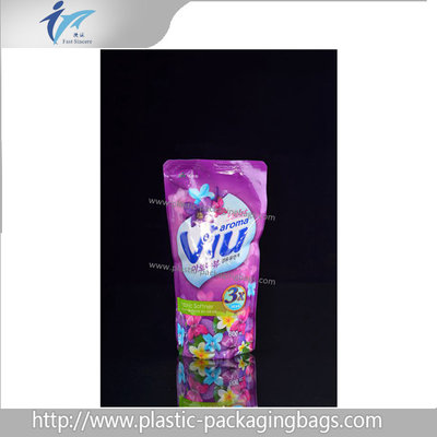 China Washing Liquid Stand Up Pouches 100 Micron NY/PE Compounded Materials supplier