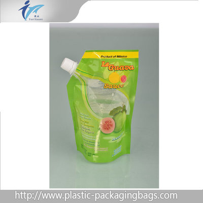 China Green Printing PET/NY/PE 150ML Fruit Juicy Spout Packaging Pouch supplier