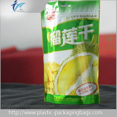 China Stand Up Zipper Plastic Resealable Bag With Euro Hole For Candy Packaging supplier