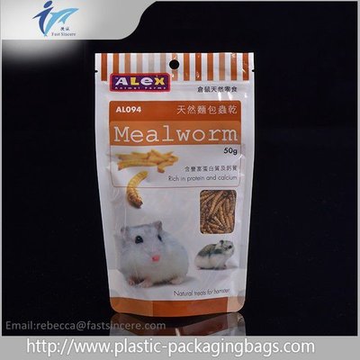 China PET / PE Barrier Proof Plastic  Bags Pet Food Pouch With Zipper supplier