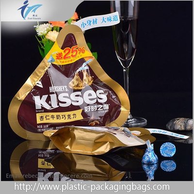 China 50g Special Shaped Stand up Chocolate Pouch , Chocolate Packaging Bag supplier