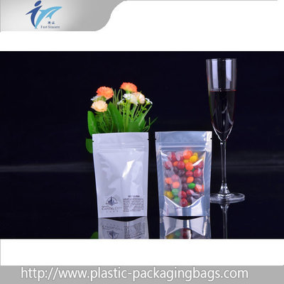 China Heat seal  top Stand Up Pouches with plastic candy packaging clear window supplier