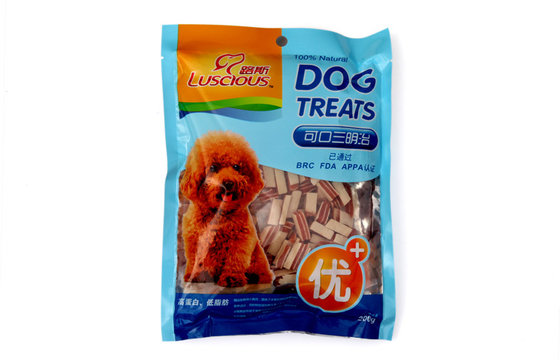 China PET / VMPET / PE Pet Food Bags , Dog Food 3 Side Seal Bag supplier