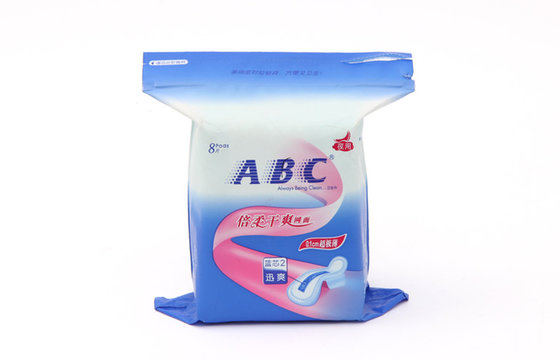 China Customize Printed Sanitary Napkin Disposal Bags , Pet Cpp Film Packaging Bag supplier