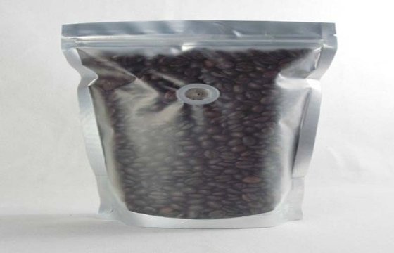 China Custom FDA Food Packing Transparent Zipper Plastic Coffee Bags supplier