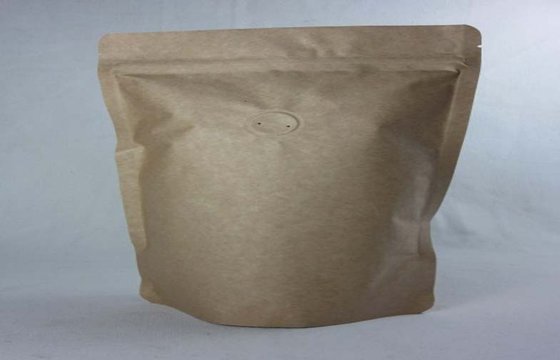 China Zipper Coffee Heat Seal Packaging Bags Kraft Paper / PETAL / PE With Valve supplier