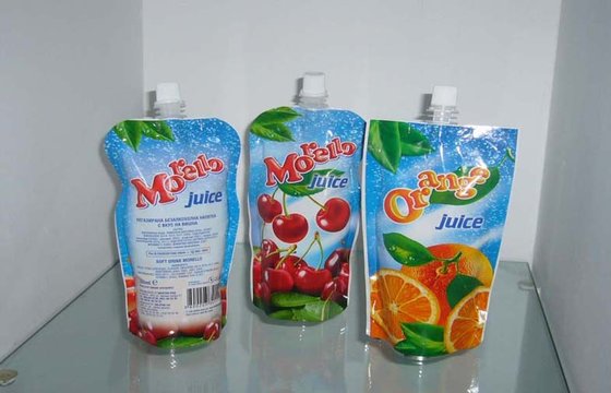 China Standing Spout Pouches with Gravure Printing / Printed Spout Pouch for Juice supplier