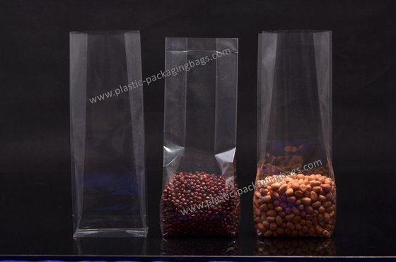 China Eco - friendly Square Bottom Cellophane Bags Waterproof for Food / Snack Packaging supplier