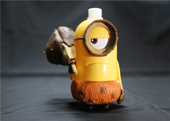 China Hawail Style Minions Cartoon Shampoo Bottle With Cute Weapon Yellow / Brown Color supplier