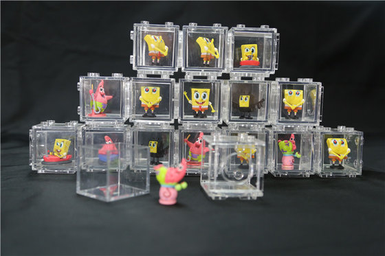 China Multifarious Spongebob Collectible Figures Transparent Box For Decoration supplier