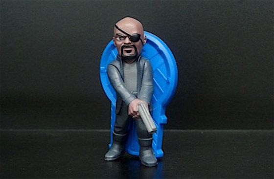 China Cartoon Little Collectible Toys Nick Fury Toy Marvel Character 7 CM Height supplier