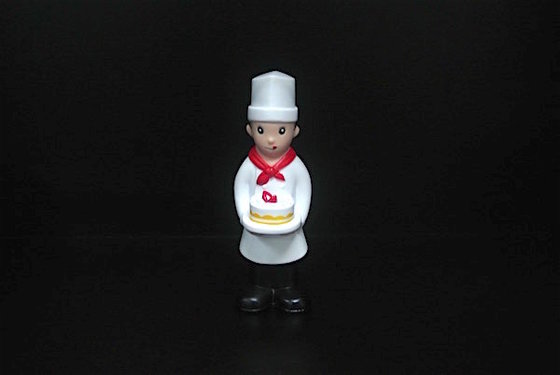 China 5 Inch Cake Baker Mini Vinyl Figures , Vinyl Collectible Toys White Color supplier