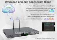 Android home KTV karaoke machine hd jukebox,download vietnamese english songs from cloud,build in Mic-Echo-in