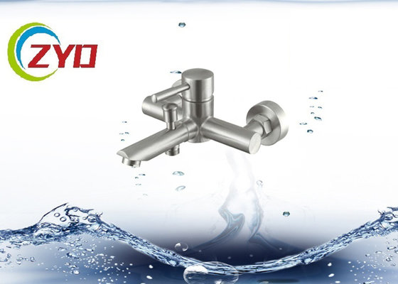 China Single Hole Bathroom Water Faucet Ceramic Cartridge Wall Mounted Type supplier