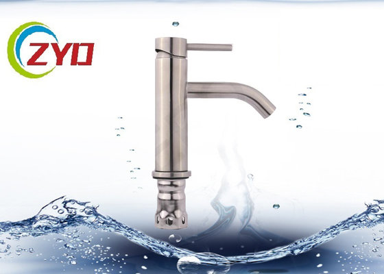 China Brass Polished Hot And Cold Water Tap , Desk Mounted Modern Plumbing Spare Parts supplier