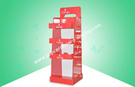 Custom Heavy-duty Cardboard Free Standing Display Units For Selling Clothes With Four Shelves