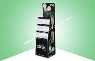 Black Four Shelf Durable Point Of Sale Cardboard Displays For Bulb With Glossy Lamination
