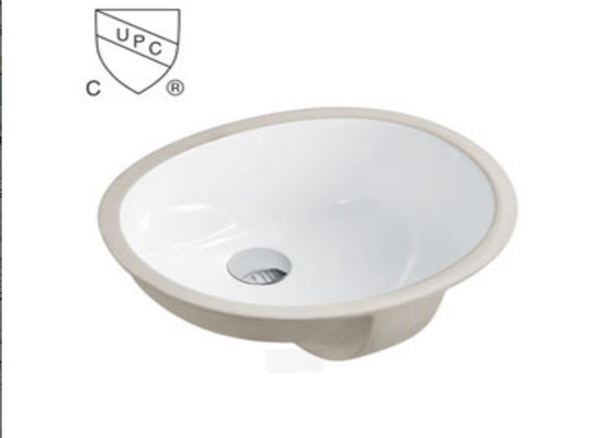 China Undermounted Oval Bathroom Sinks Ceramic Material For Bath , CUPC Standard supplier