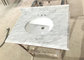 Carrara White Marble Prefab Vanity Tops 22&quot; X 36&quot; With Oval / Rectangle Sink cutout supplier