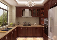 Solid Wood Contemporary Kitchen Cabinets Paint Finish Luxury Furniture