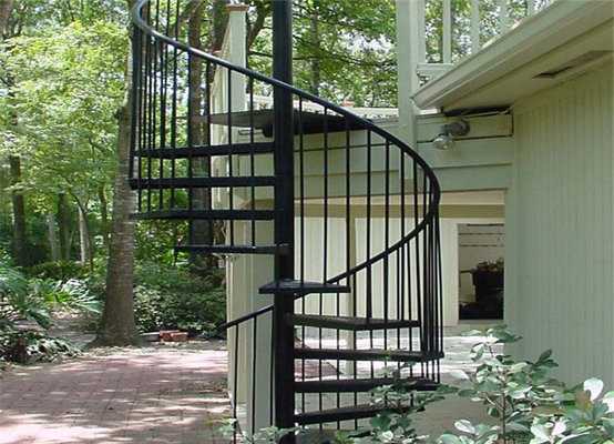 Customized metal stair steps used spiral staircases wrought iron spiral staircase