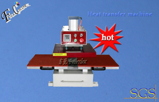 China Bottom Glide Automatic Pneumatic Double Station Heat Press Transfer Machine supplier