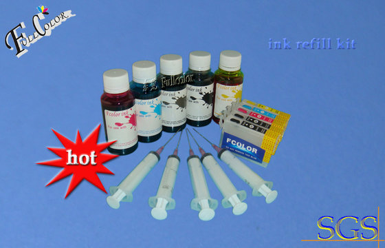 China Compatible printer ink refill kit .5color bottle ink and cartridge for epson C120 workforce 30 /1100 deskjet printer supplier