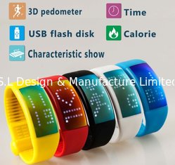 China personalized signauture 3D pedometer smart watch usb flash drive supplier