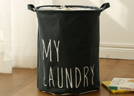 Puting Foldable canvas washing laundry clothes basket toy storage bag large box customized my laundry blue grey black