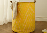Laundry basket storage bag large box customized colors stripe Yellow Cotton Linen dot large size