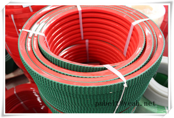 China Polyurethane V Belt Green color  PVC Super Grip Belt Red PU V Belts, different Specification supplier