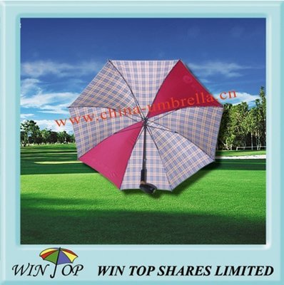 China Unique Golf Umbrella with Wooden Golf Head Handle supplier