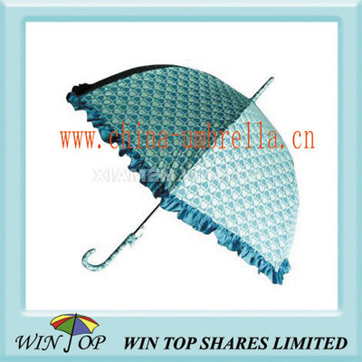 China Ladies Straight Pongee Printed Umbrella supplier