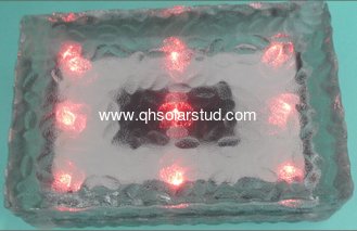 China LED Solar Powered Crystal Waterproof Solar Ice Rocks Light LED Solar Ice Brick Light supplier