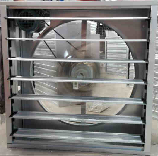 Industry Workshop AC Centrifugal Push-pull Type  Exhaust Fan Stainless Steel Blade with Galnanized Steel Shutter