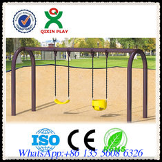China kids metal park swing set,Kids Outdoor playground plastic garden swing in playground supplier
