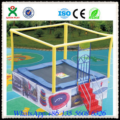 China Kids Outdoor Trampoline Park Used Trampoline with Safety Net for Children QX-117E supplier