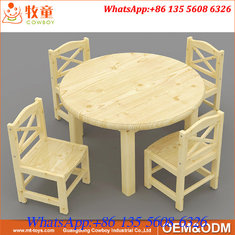 China Guangdong COWBOY preschool classroom furniture children wooden round classroom tables for sale supplier