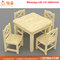 Solid pine wood nursery play school table and chairs for 1.5-4 years old kids supplier